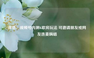 微信：视频号内测K歌房玩法 可邀请朋友或网友连麦嗨唱