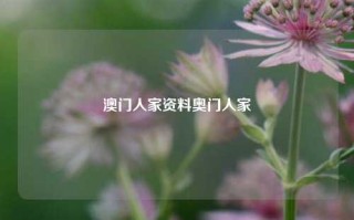 澳门人家资料奥门人家