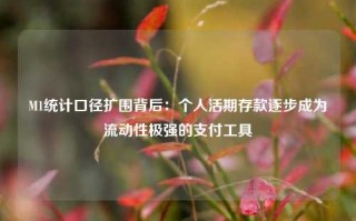 M1统计口径扩围背后：个人活期存款逐步成为流动性极强的支付工具