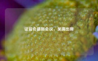 证监会最新会议，吴清出席