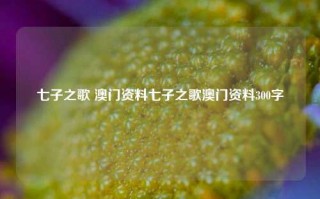 七子之歌 澳门资料七子之歌澳门资料300字