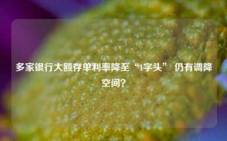 多家银行大额存单利率降至“1字头” 仍有调降空间？