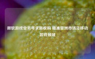 微软游戏业务寻求新收购 瞄准亚洲市场及移动游戏领域