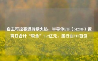 自主可控赛道持续火热，半导体ETF（512480）近两日合计“吸金”7.52亿元，居行业ETF首位