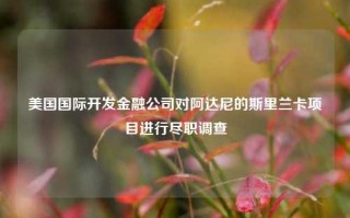 美国国际开发金融公司对阿达尼的斯里兰卡项目进行尽职调查