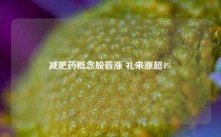 减肥药概念股普涨 礼来涨超4%