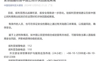 中东突变！叙利亚首都传出连续枪炮声，中部重镇也被攻入！中使馆紧急提醒：战事吃紧，中国公民尽快离境