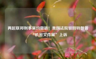 两起联邦刑事案均撤销！美国法院驳回特朗普“机密文件案”上诉