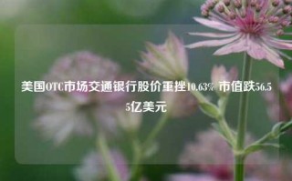 美国OTC市场交通银行股价重挫10.63% 市值跌56.55亿美元