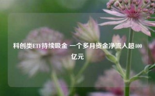 科创类ETF持续吸金 一个多月资金净流入超400亿元