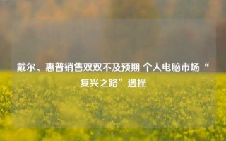 戴尔、惠普销售双双不及预期 个人电脑市场“复兴之路”遇挫