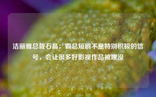 洁丽雅总裁石晶：霸总短剧不是特别积极的信号，会让很多好影视作品被埋没