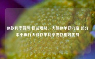 存款利率普降 低波理财、大额存单获力推 部分中小银行大额存单利率仍存相对优势