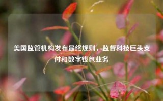 美国监管机构发布最终规则，监督科技巨头支付和数字钱包业务