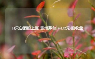 14只白酒股上涨 贵州茅台1541.92元/股收盘