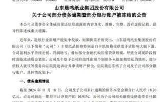 A股“纸茅”突发！65个银行账户遭冻结，18.2亿债务逾期！