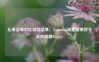 礼来公布对比试验结果：Zepbound减肥效果好于诺和诺德Wegovy