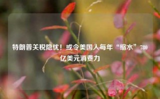 特朗普关税隐忧！或令美国人每年“缩水”780亿美元消费力