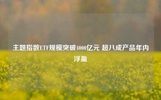 主题指数ETF规模突破4000亿元 超八成产品年内浮盈