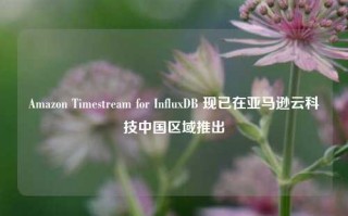 Amazon Timestream for InfluxDB 现已在亚马逊云科技中国区域推出