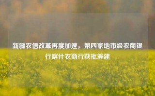 新疆农信改革再度加速，第四家地市级农商银行喀什农商行获批筹建