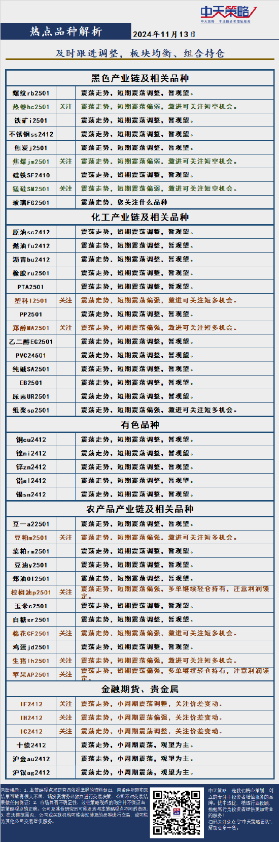 中天策略:11月13日市场分析-第4张图片-特色小吃做法