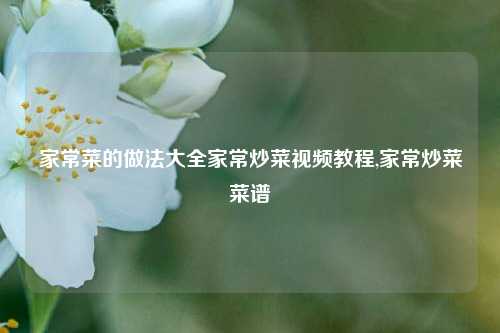 家常菜的做法大全家常炒菜视频教程,家常炒菜菜谱