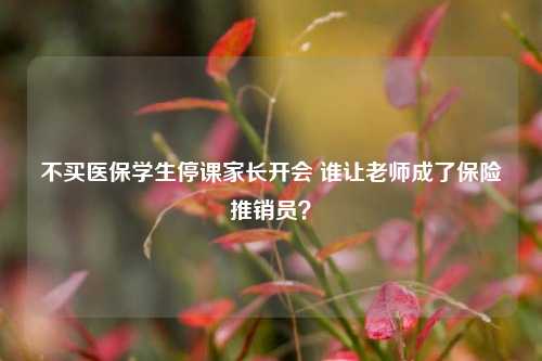 不买医保学生停课家长开会 谁让老师成了保险推销员？