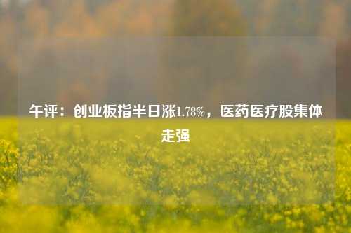 午评：创业板指半日涨1.78%，医药医疗股集体走强-第1张图片-特色小吃做法