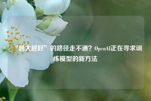 “越大越好”的路径走不通？OpenAI正在寻求训练模型的新方法-第1张图片-特色小吃做法