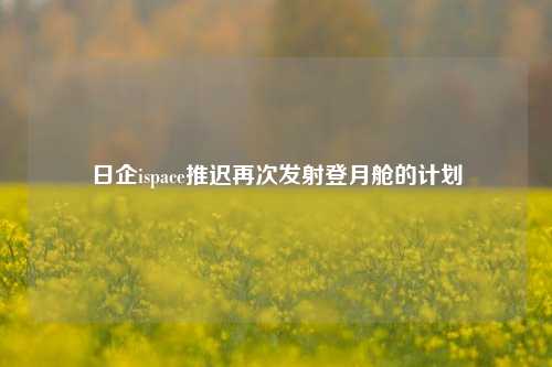 日企ispace推迟再次发射登月舱的计划-第1张图片-特色小吃做法