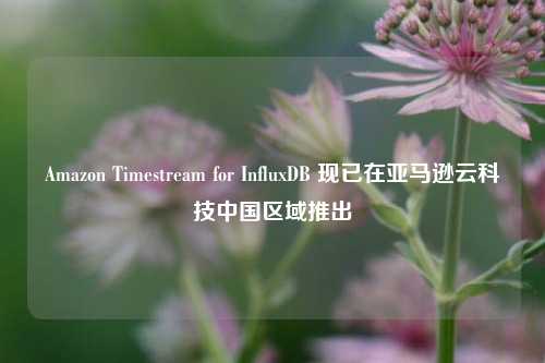 Amazon Timestream for InfluxDB 现已在亚马逊云科技中国区域推出-第1张图片-特色小吃做法