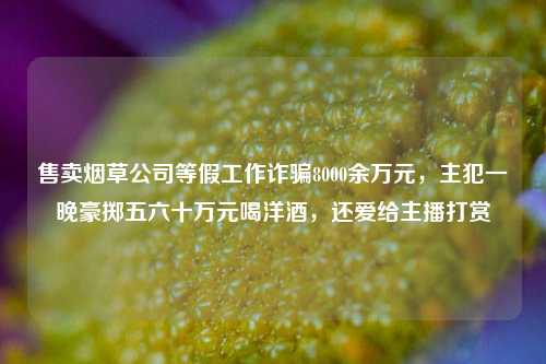 售卖烟草公司等假工作诈骗8000余万元，主犯一晚豪掷五六十万元喝洋酒，还爱给主播打赏  第1张