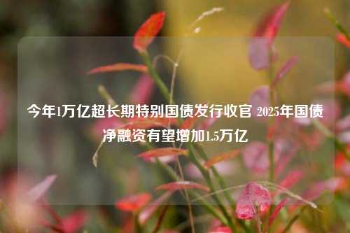 今年1万亿超长期特别国债发行收官 2025年国债净融资有望增加1.5万亿