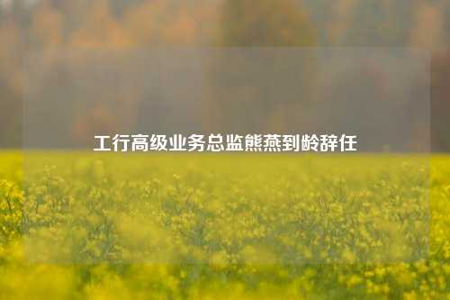 工行高级业务总监熊燕到龄辞任-第1张图片-特色小吃做法