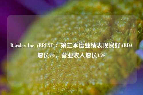 Boralex Inc. (BRLXF)：第三季度业绩表现良好ABDA增长7%，营业收入增长15%-第1张图片-特色小吃做法