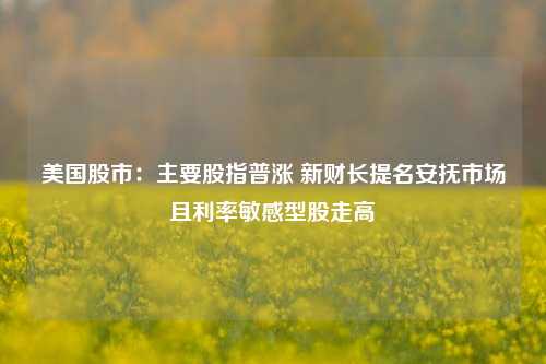 美国股市：主要股指普涨 新财长提名安抚市场且利率敏感型股走高-第1张图片-特色小吃做法