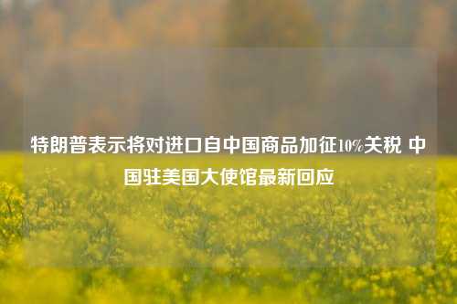 特朗普表示将对进口自中国商品加征10%关税 中国驻美国大使馆最新回应-第1张图片-特色小吃做法