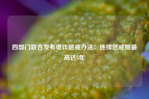 四部门联合发布电诈惩戒办法：连续惩戒期最高达5年-第1张图片-特色小吃做法