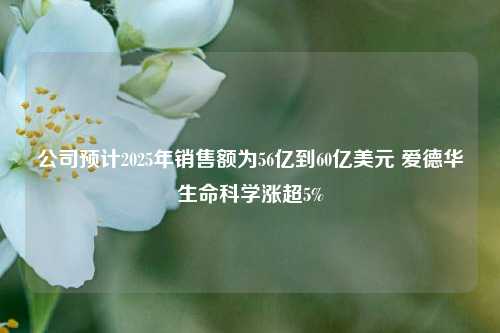 公司预计2025年销售额为56亿到60亿美元 爱德华生命科学涨超5%-第1张图片-特色小吃做法