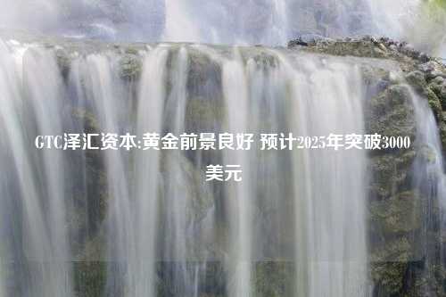 GTC泽汇资本:黄金前景良好 预计2025年突破3000美元