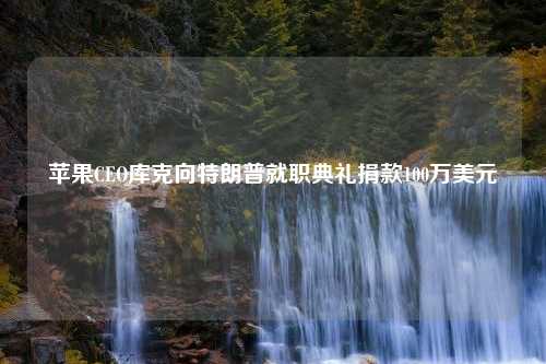 苹果CEO库克向特朗普就职典礼捐款100万美元