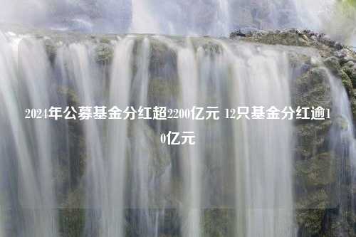 2024年公募基金分红超2200亿元 12只基金分红逾10亿元