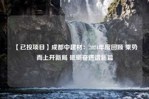 【已投项目】成都中建材：2024年度回顾 乘势而上开新局 砥砺奋进谱新篇