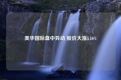 美华国际盘中异动 股价大涨5.16%