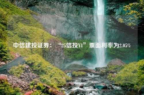 中信建投证券：“25信投Y1”票面利率为2.05%