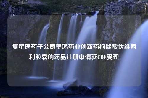 复星医药子公司奥鸿药业创新药枸橼酸伏维西利胶囊的药品注册申请获CDE受理