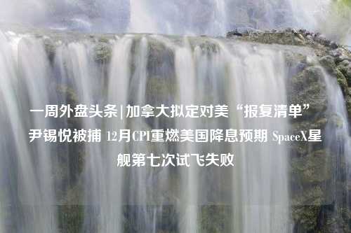 一周外盘头条|加拿大拟定对美“报复清单” 尹锡悦被捕 12月CPI重燃美国降息预期 SpaceX星舰第七次试飞失败