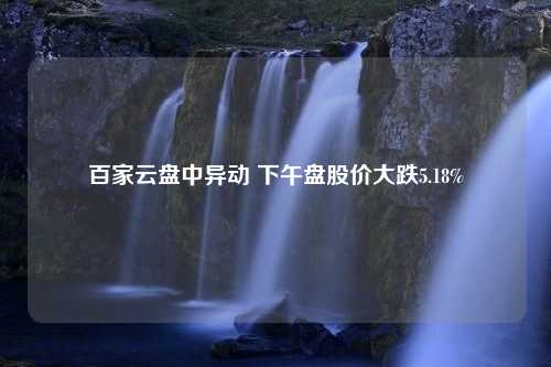 百家云盘中异动 下午盘股价大跌5.18%