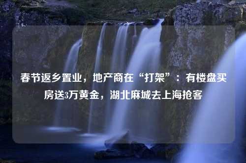 春节返乡置业，地产商在“打架”：有楼盘买房送3万黄金，湖北麻城去上海抢客